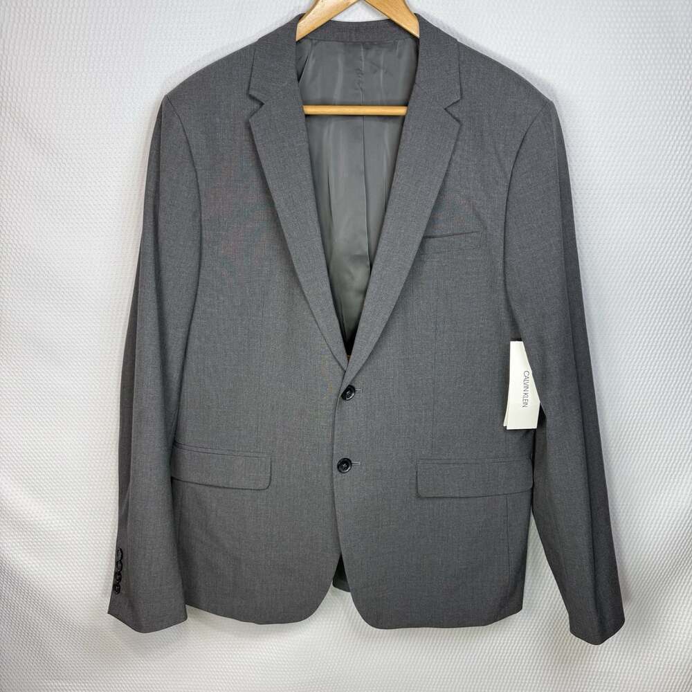 Calvin Klein Men's Size Large Suit Jacket Sport Coat In Cinder Block NWT